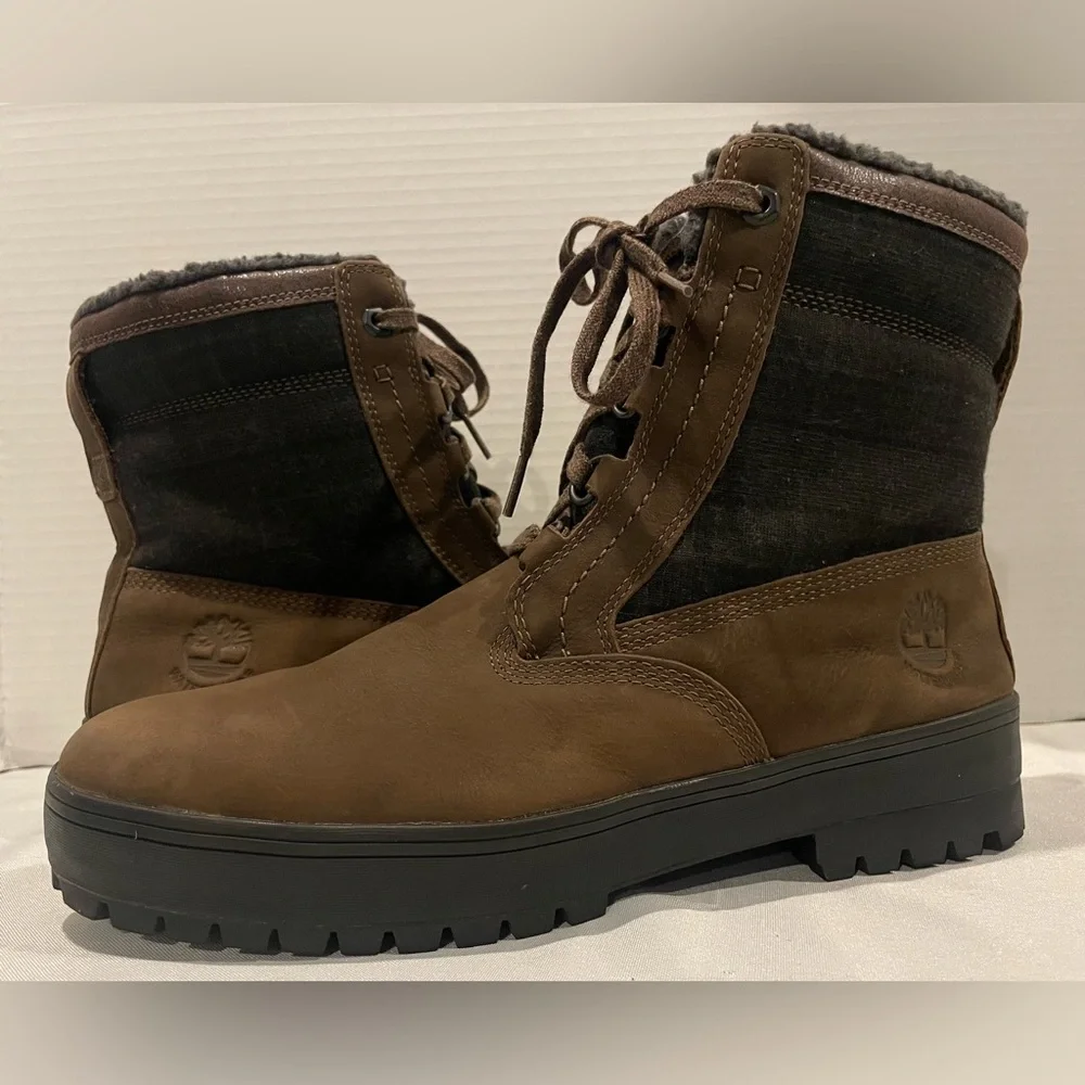 TIMBERLAND Spruce Mountain Men’s Dark Brown Waterproof Lace Up Boot Men’s 10 1/2